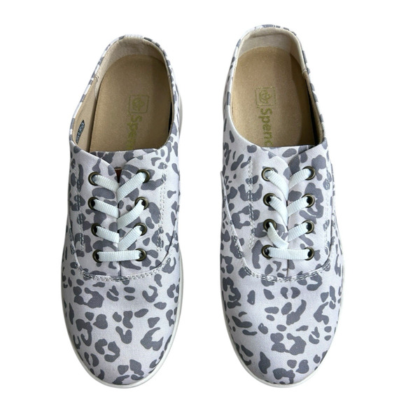 Spenco Khloe Kick Leopard Print Slip On Shoes Sz 8.5 B Comfort Footbed Sneakers - Picture 4 of 9